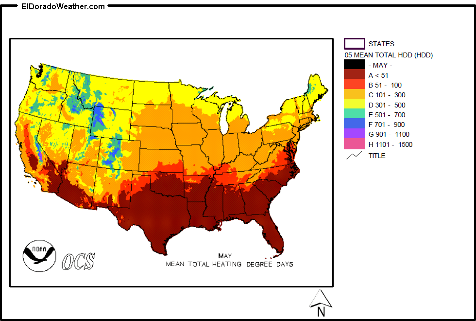 United States Yearly [Annual] and Monthly Mean Total Heating Degree Days